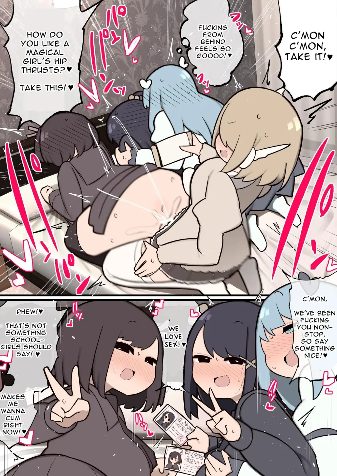 [Momomo - Momomo Gasshuukoku] Futanari Mahou Shoujo Chinchin Hayasareta node Fan no Onnanoko Tabechaima~su | Futanari Magical Girls ~Grow Dicks and Have Their Way With Their Fans~ Fhentai - Page 15