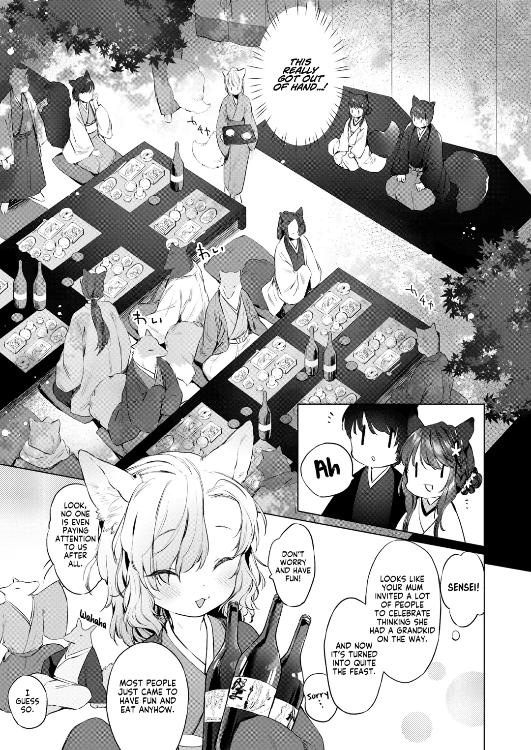 [Mutou Mato] Yowai 200 Chai Okitsune-chan to Oshidori Fuufu Seikatsu. Dai 4 Wa | 200 Year Old Fox Girl and Her Happily Married Life. Part 4 Fhentai - Page 7