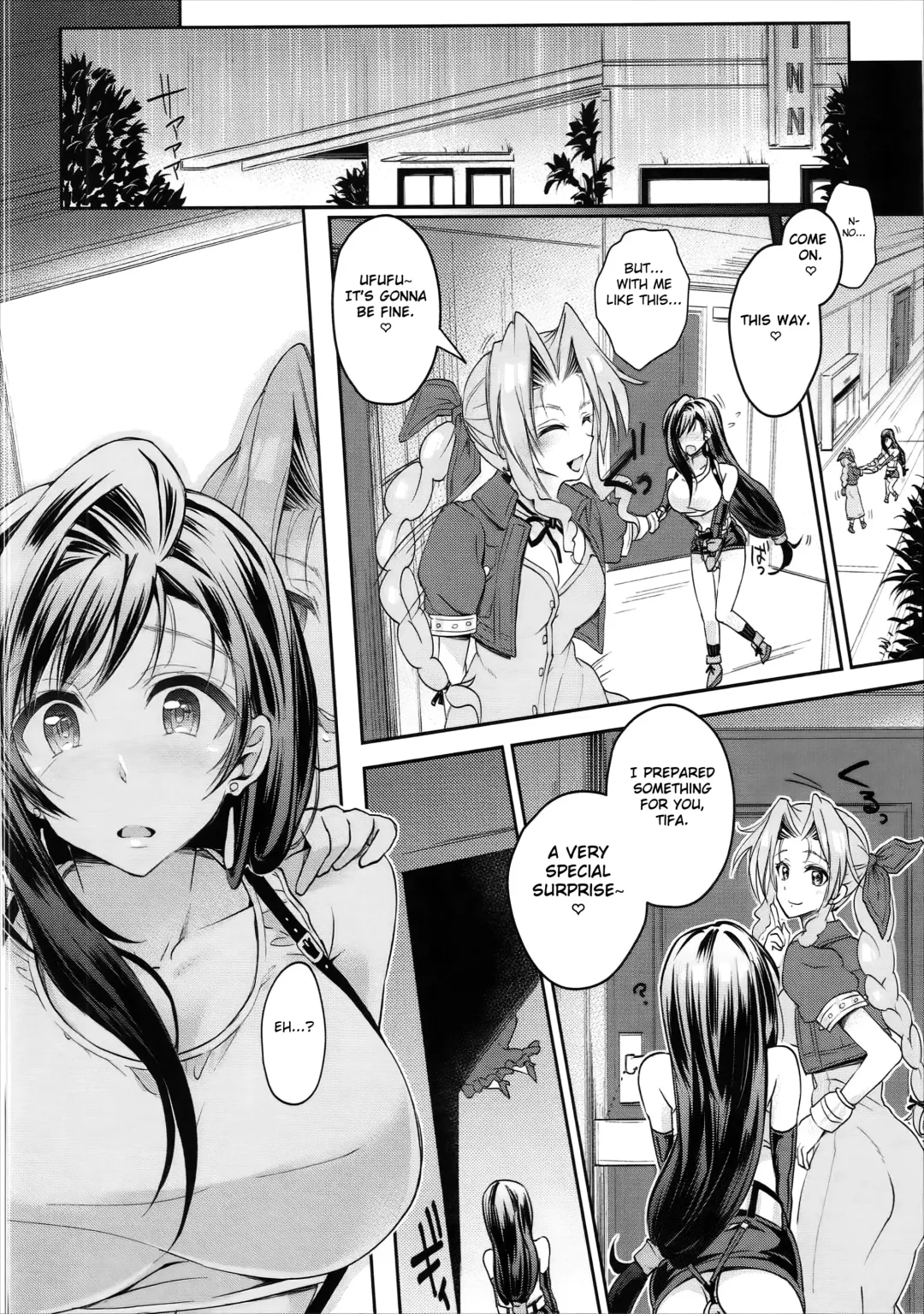 Futanari Doutei Tifa Yon - Yuuwaku- Inran Mesuchinpo Kairaku Ochi Fhentai - Page 9