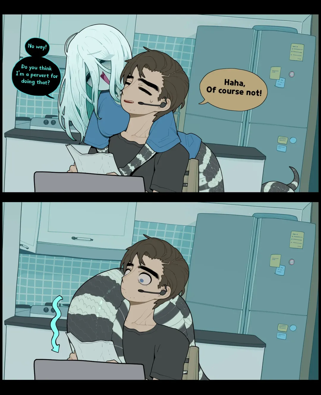 [Sparrowl] Wholesome diligent husband x Lewd sleepy Snake wife Fhentai - Page 15