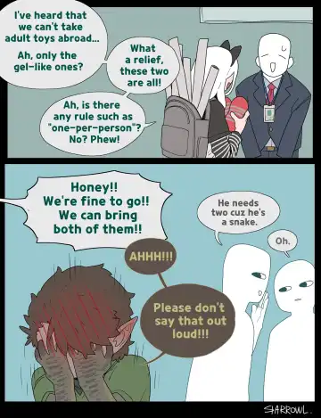 [Sparrowl] Wholesome diligent husband x Lewd sleepy Snake wife Fhentai - Page 34