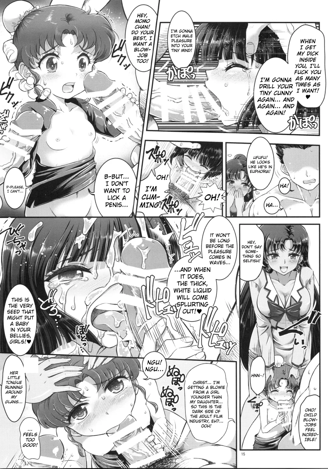 [Tempo Gensui] Sailor AV Kikaku ~JS 3-ningumi ni Shutsuen Koushou!! Classmate no Me no Mae de Gachinko Kozukuri SEX!?~ Fhentai - Page 12