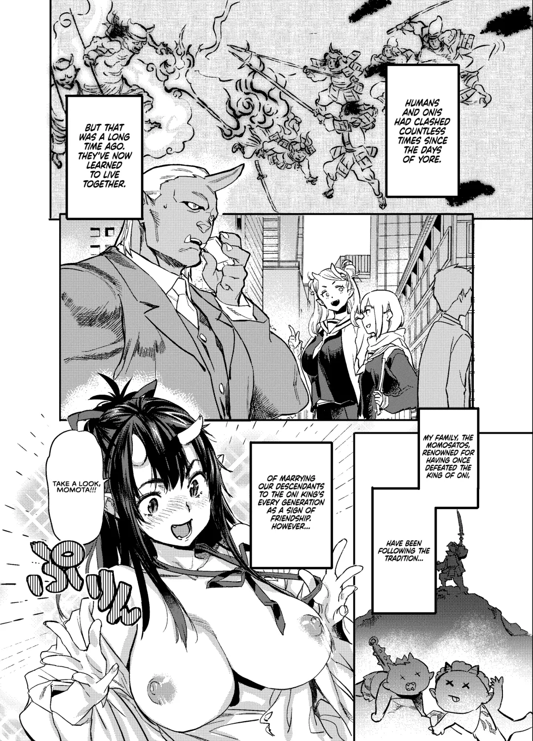 [Sameda Koban] Oni-Musume-chan wa Hatsujouki! | The Oni Girl is in Heat! Fhentai - Page 6