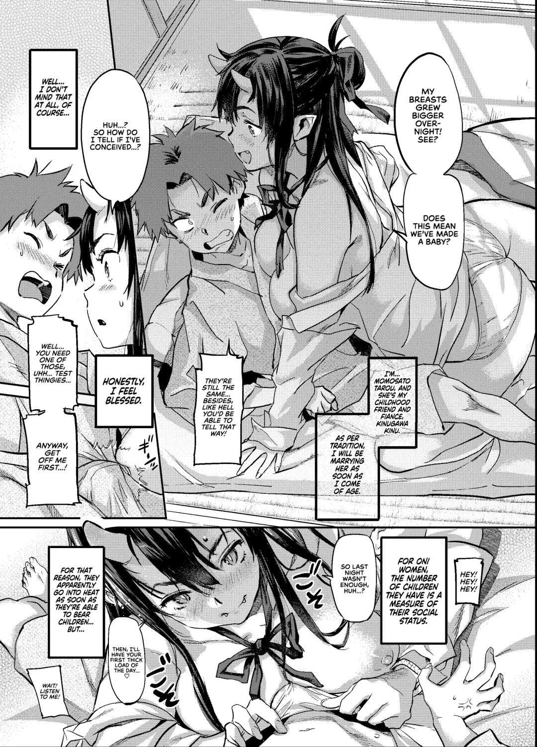 [Sameda Koban] Oni-Musume-chan wa Hatsujouki! | The Oni Girl is in Heat! Fhentai - Page 7