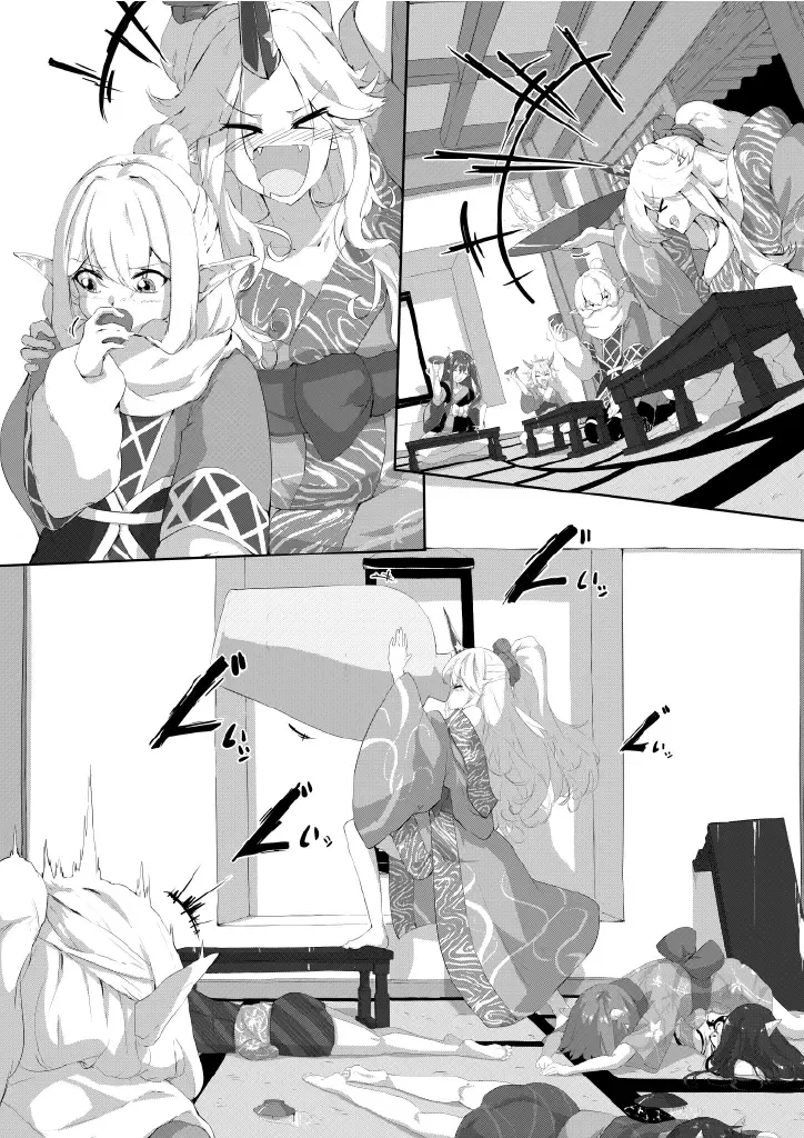 [Sunnyside] Oni no Shitennou ga Kawaisugite Hashihime wa Mou Gaman deki nai! Fhentai - Page 7