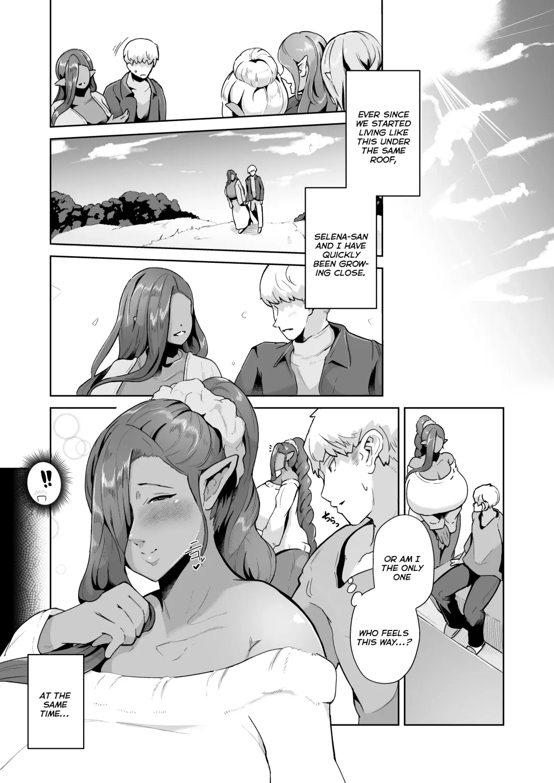 [Miyashiro Yousuke] Mucchiri Dekachichi Dark Elf no Oba-san to Icha Love Fudeoroshi Seikatsu | Lovey-dovey Devirginization Life with a Big Titty Middle Aged Dark Elf Woman Fhentai - Page 26