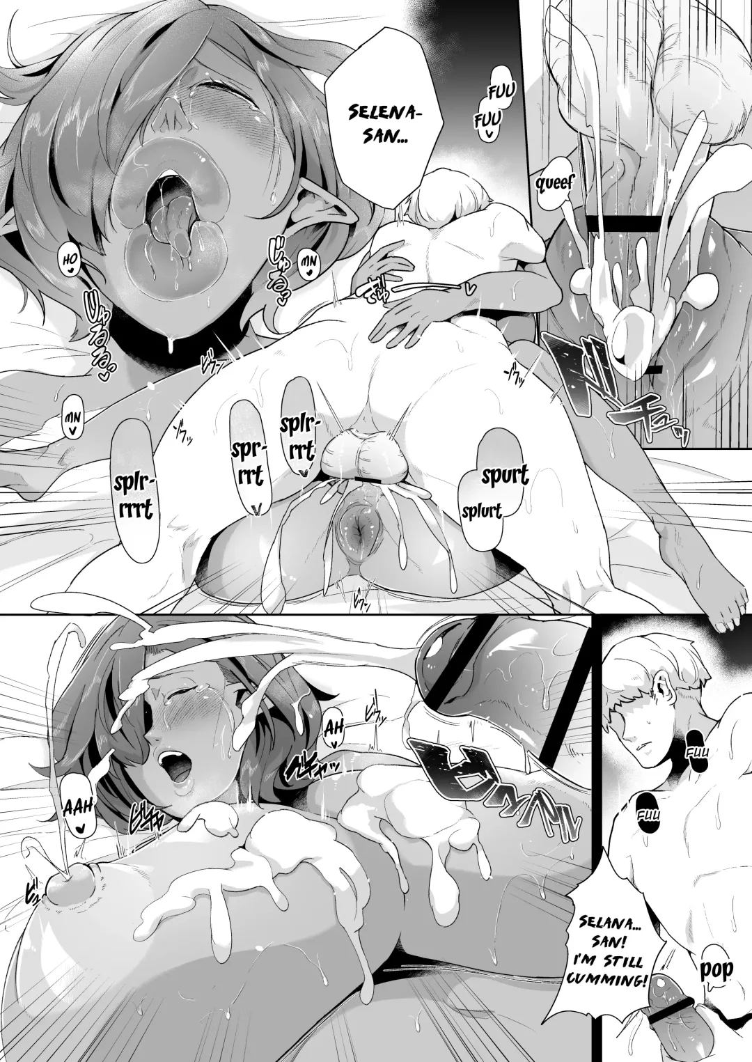 [Miyashiro Yousuke] Mucchiri Dekachichi Dark Elf no Oba-san to Icha Love Fudeoroshi Seikatsu | Lovey-dovey Devirginization Life with a Big Titty Middle Aged Dark Elf Woman Fhentai - Page 41