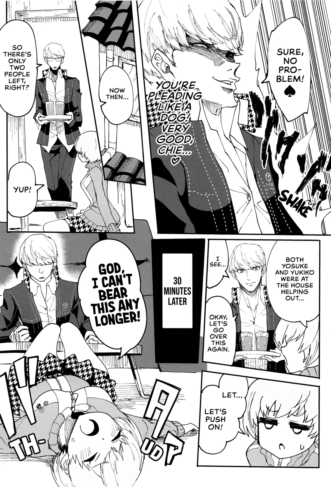 [Kurosu] Satonaka Chie-chan ni Oshioki suru Hon Test Benkyou Hen | Satonaka Chie's Punishment - Test Study Edition Fhentai - Page 3