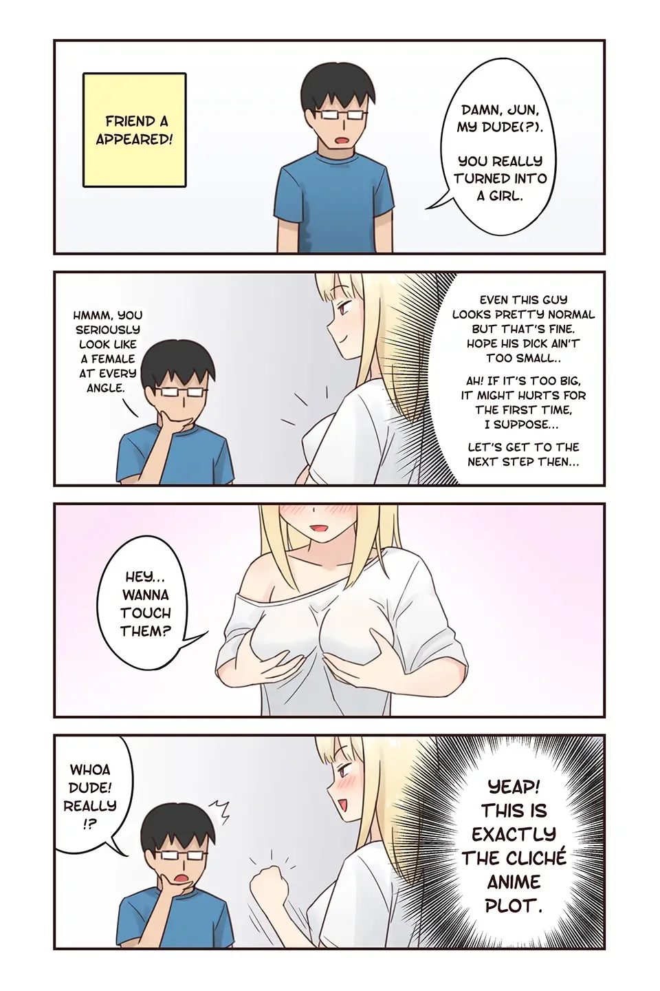 [Rudy Saki] I turned into a girl but NO ONE fucks me #1 Fhentai - Page 6