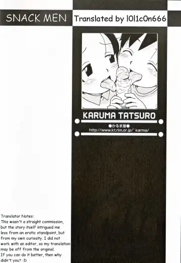 Read [Karma Tatsurou] Oyatsumen | Snack Men - Fhentai