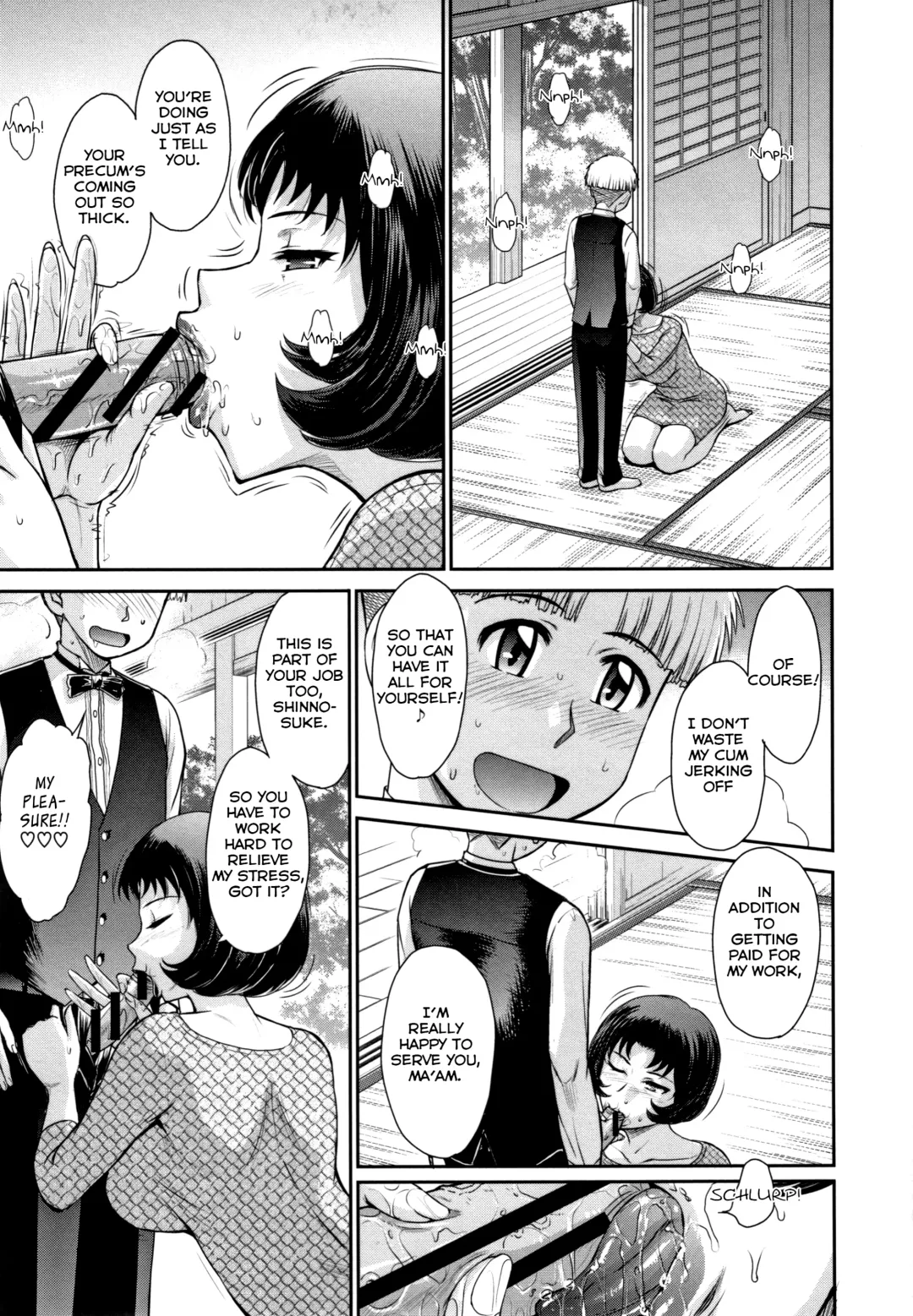 [Tsukino Jyogi] Subete wa Oku-sama no Oose no Mama ni | It's All as the Wife Says Fhentai - Page 5