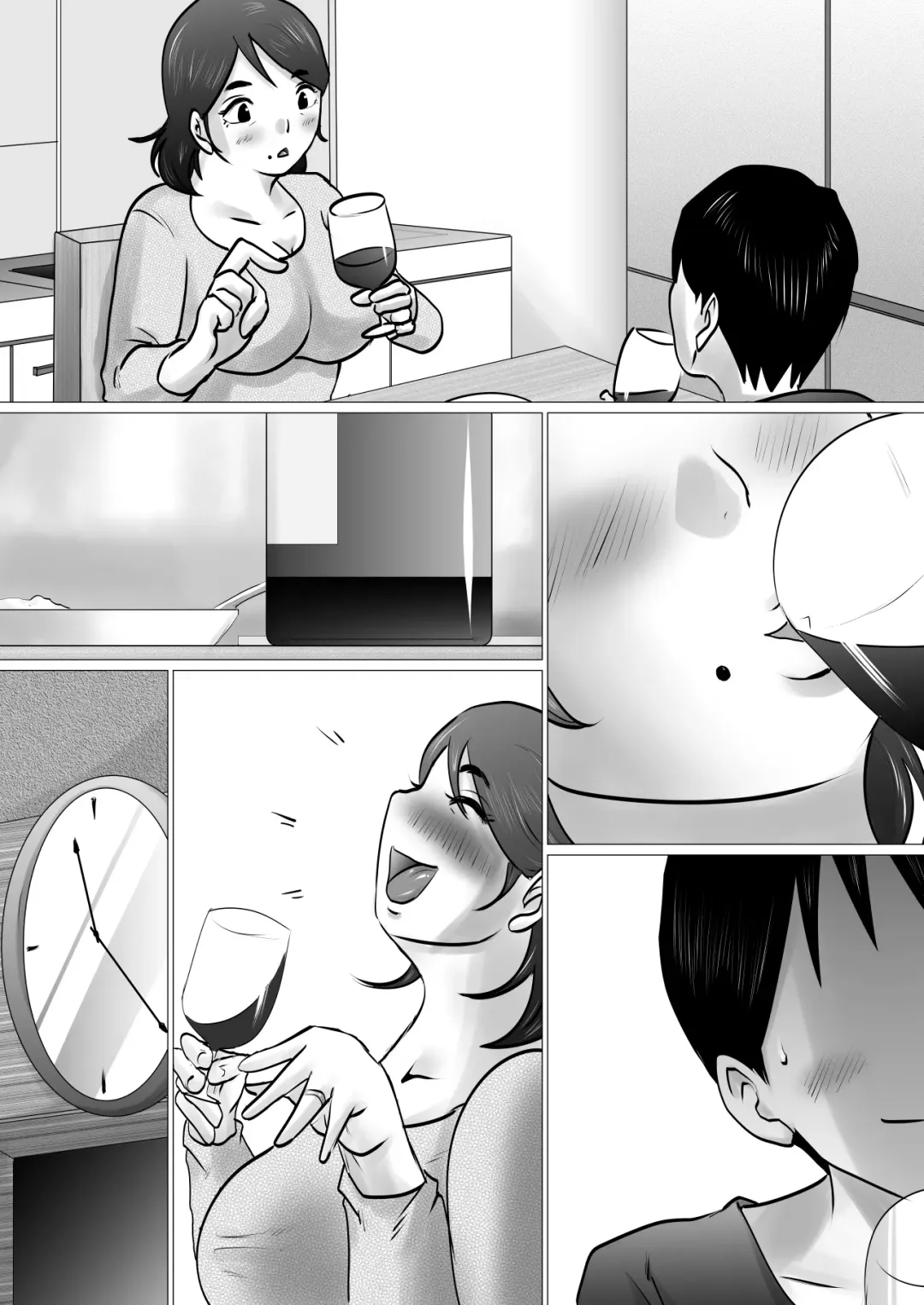 Jukubo to Jitaku de, Hatsu Sashi Nomi. nochi... Fhentai - Page 9