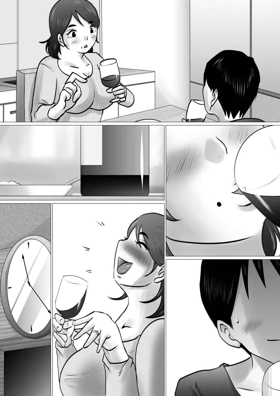 Jukubo to Jitaku de, Hatsu Sashi Nomi. nochi... Fhentai - Page 9