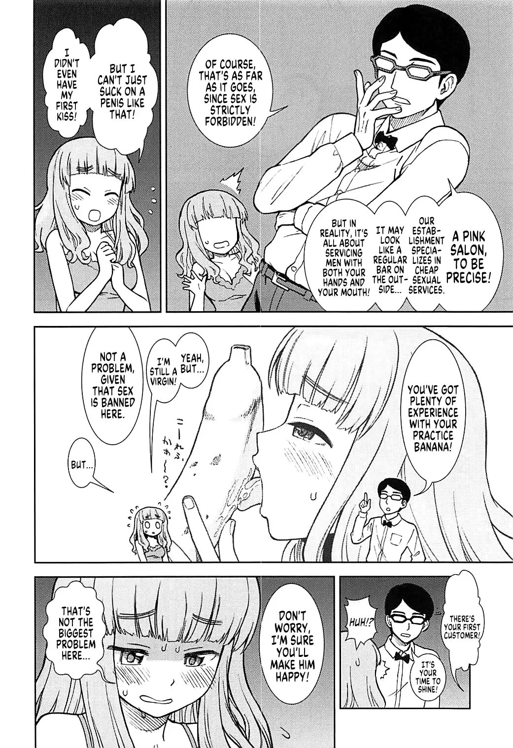 [Sabaku] Takebe Saori ga Shojo nanoni PinSalo de Hataraku Hon | Saori Takebe Works at a Pink Salon Fhentai - Page 3