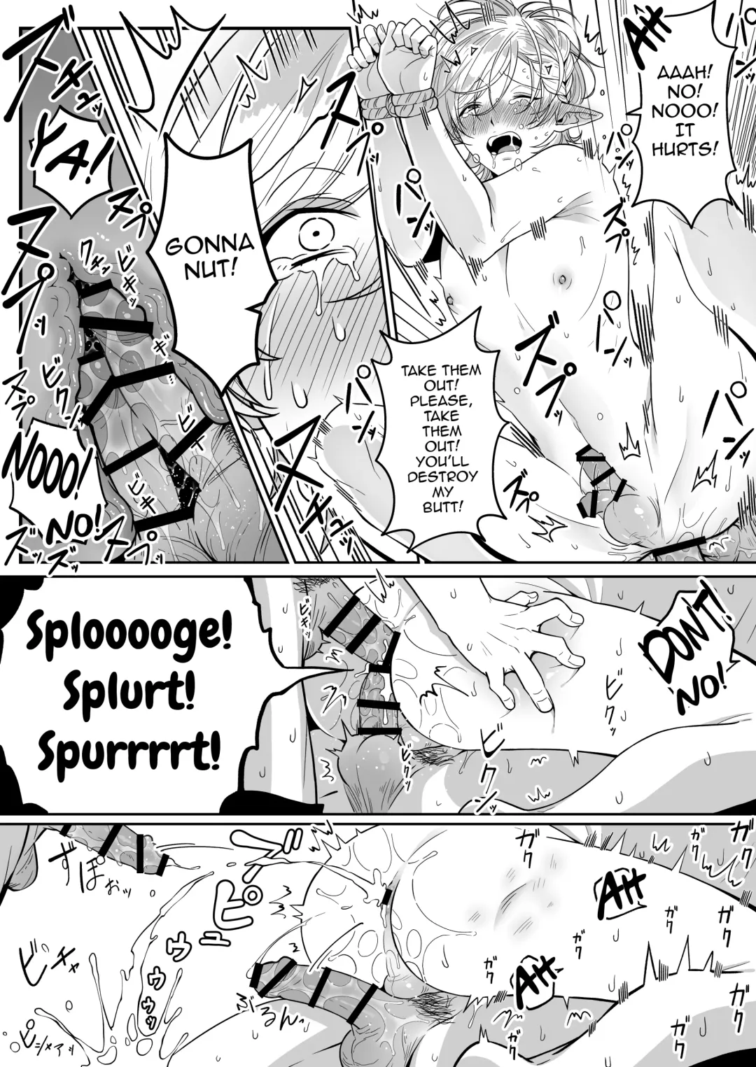 [Oishii Oshiri] Elf Oyako Seidorei Ichiba nite Hanbaichuu Fhentai - Page 14