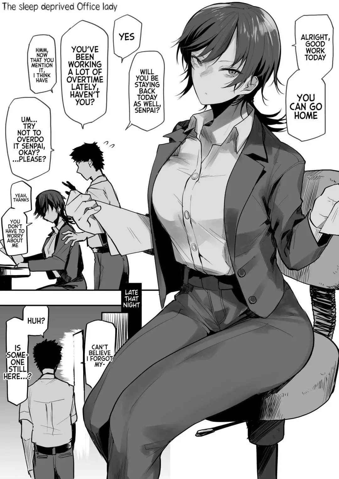 [Okyou] Nebusoku OL Onee-san | The Sleep Deprived Office Lady Fhentai - Page 1