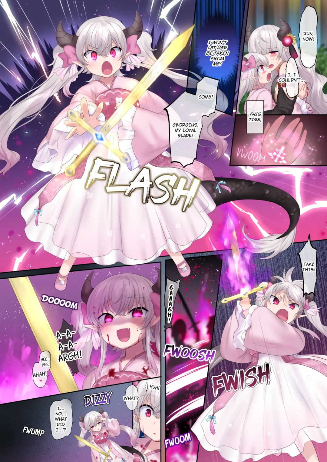 [Hiiragi Popura - Yotsuba Chika] Yuusha Aku ni Ochiru ~Ryu Hime Meifa no Kakusei~ | A Hero's Fall from Grace Dragon Princess (decensored) Fhentai - Page 22