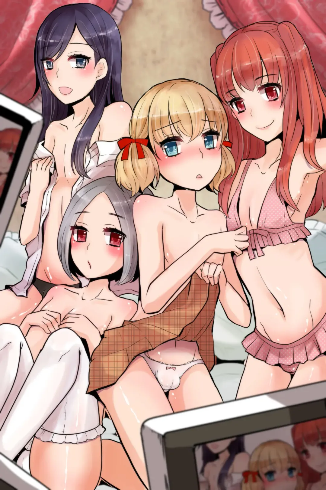 [Sakai Ringo] Mesuochi! Rankou Satsueikai ~Boku Otoko na no ni Kanjichau...!~ | Feminization! Gang-Bang Film Shoot! Fhentai - Page 2