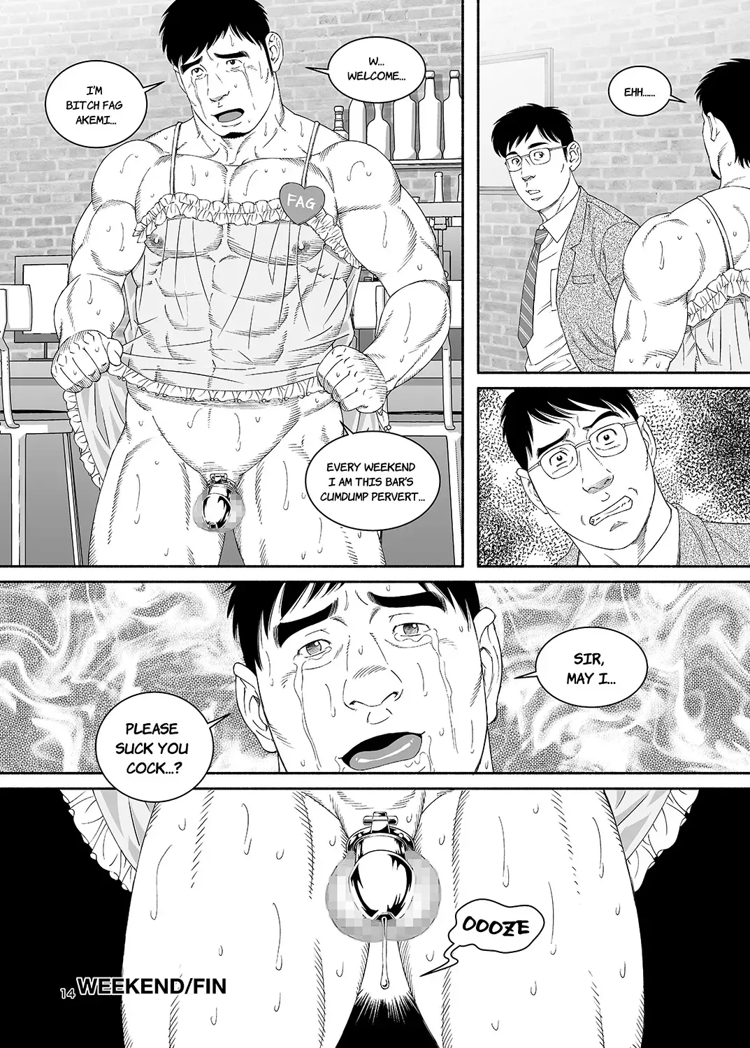 [Tagame Gengoroh] COCKSUCKER Dachi no Oyaji ni Mesu ni Sarete 3 | COCKSUCKER I Got Turned into My Best Friend's Father's Bitch 3 Fhentai - Page 53