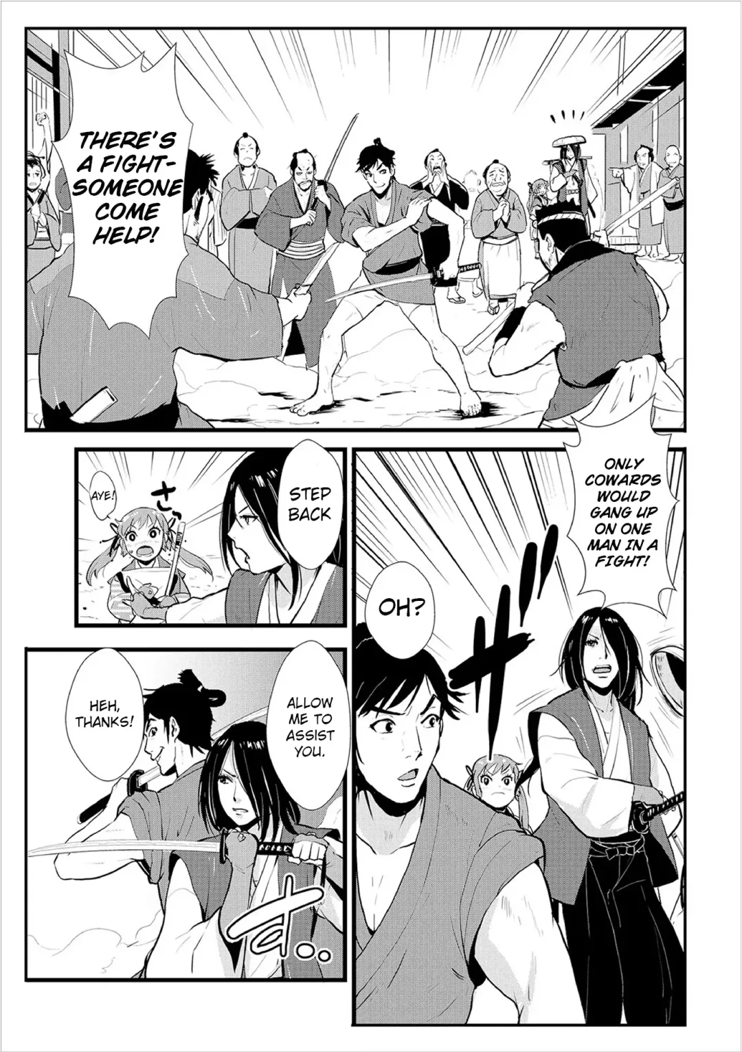 [Kakutou Oukoku] Harami samurai 02 ~Shukuba to Surounin to Naburare Shimerare~ | Knocked Up Samurai 02: The Post Town and the Ronin, Tied and Teased Fhentai - Page 5