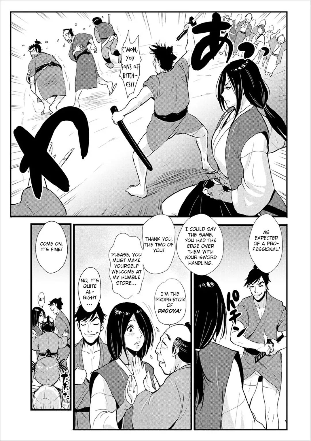[Kakutou Oukoku] Harami samurai 02 ~Shukuba to Surounin to Naburare Shimerare~ | Knocked Up Samurai 02: The Post Town and the Ronin, Tied and Teased Fhentai - Page 7