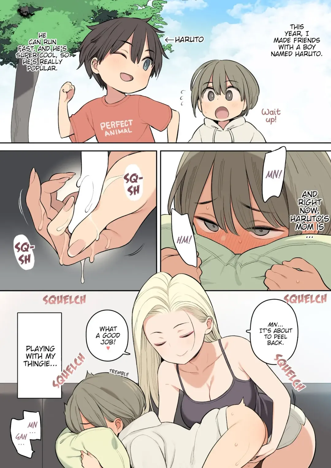 [Nora Higuma] Tomodachi no okaasan ni te de sareru shounen | A young boy is given a hand by his friend's mother Fhentai - Page 2