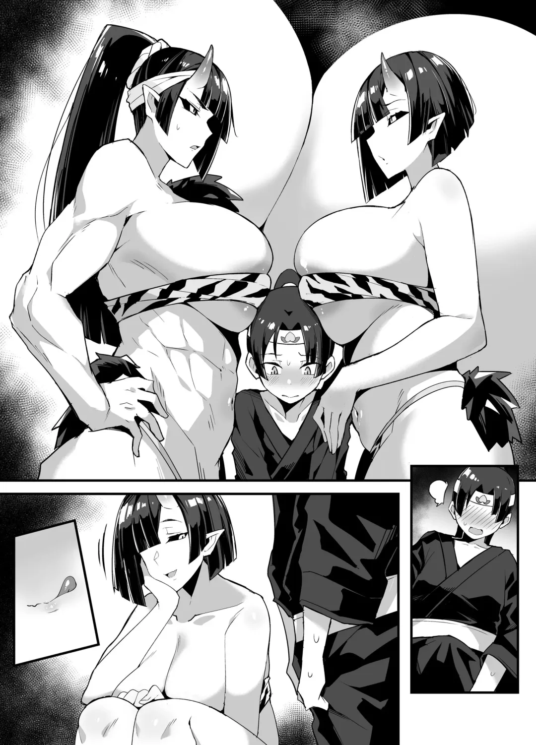 [Arimura Daikon] Oni no Shimai ni Shiboritorareru Momo-kun | Momo-kun Gets Wrung Dry By Some Oni Sisters Fhentai - Page 6