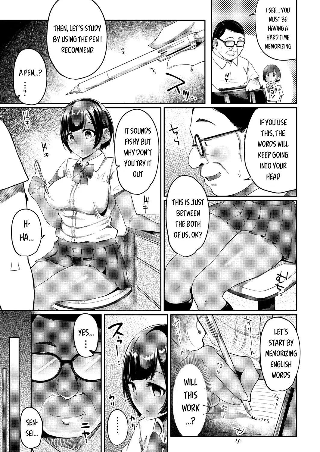 [Yuna] Hypnosis Pencil ~Oji-san Katei Kyoushi to Kyouei Mizugi JK no Man-to-man Saimin Gakushuu~ Zenpen Fhentai - Page 3