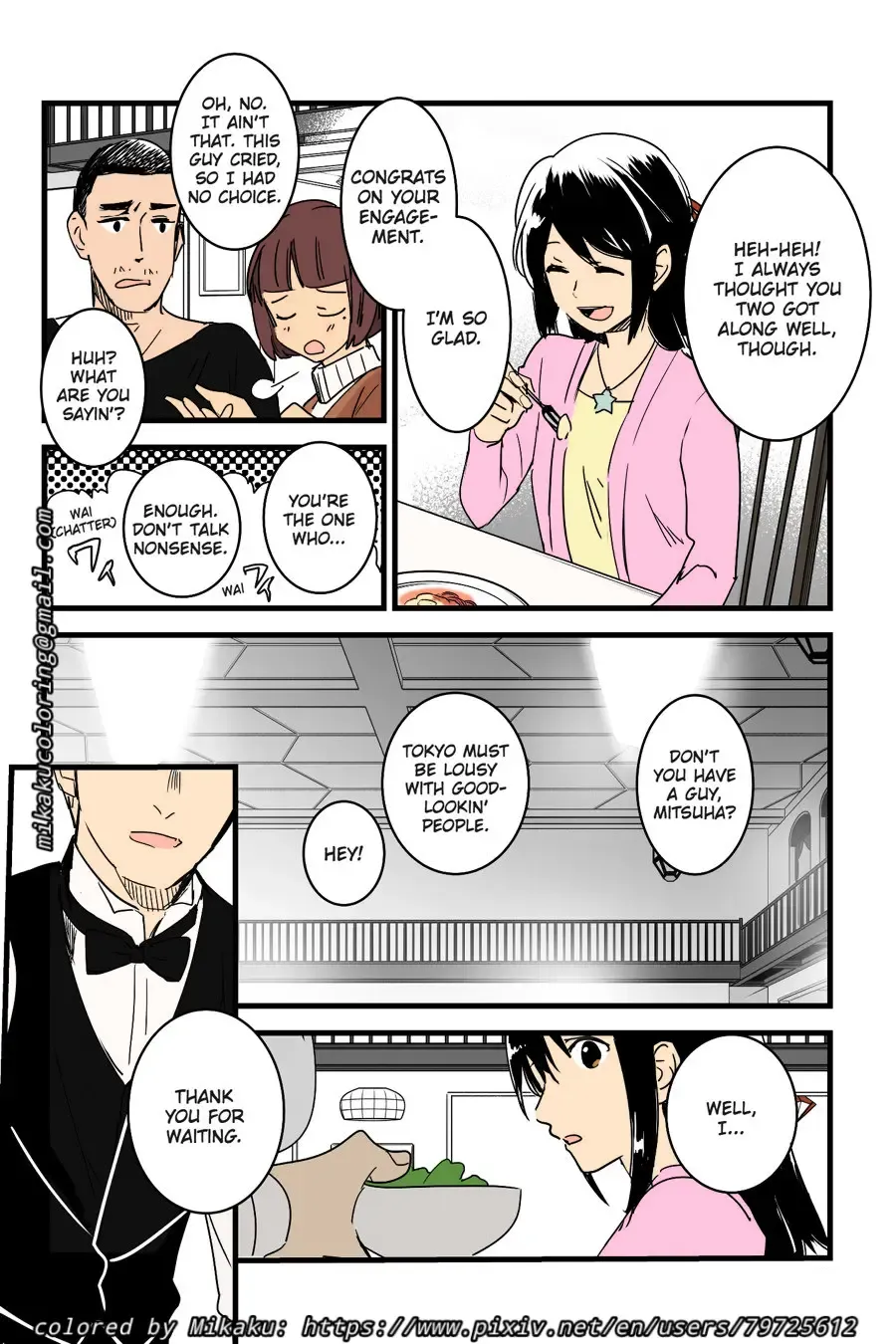 [Arakure - Syukurin] NTR Anniversary + ) [Syukurin] Mitsuha ~Netorare~ (Kimi no Na wa.) [English] [Colorized] by Mikaku Fhentai - Page 37