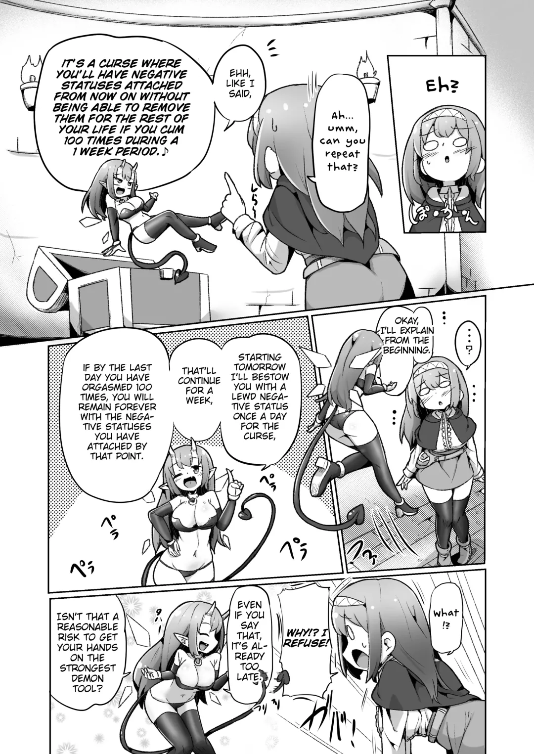 [Monota] 1-sshuukan no Aida 100-kai Zecchou shitara Kore kara Tsuku BaSta ga Isshou Kaijo dekinaku naru Noroi no Ohanashi Fhentai - Page 7