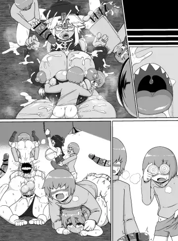 [Bugge Man] Choushin Bakunyuu Muchimuchi Kyonshii ga Oune Shota Gundan no Seishori Onahole ni Sareru dake no Manga Fhentai - Page 34