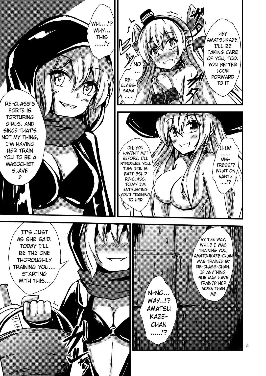 [Aikawa Ryou] Kuubo Wo-Kyuu-chan no Shimakaze Yuri Dorei Choukyou~Senkan Re-Kyuu no Shucchou SM Choukyou Hen~|Standard Carrier Wo-Class Shimakaze's Yuri Slave Training ~Battleship Re-class Official SM Training~ Fhentai - Page 6