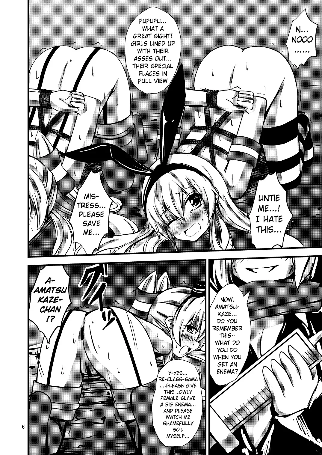 [Aikawa Ryou] Kuubo Wo-Kyuu-chan no Shimakaze Yuri Dorei Choukyou~Senkan Re-Kyuu no Shucchou SM Choukyou Hen~|Standard Carrier Wo-Class Shimakaze's Yuri Slave Training ~Battleship Re-class Official SM Training~ Fhentai - Page 7