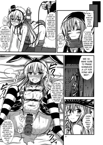 [Aikawa Ryou] Kuubo Wo-Kyuu-chan no Shimakaze Yuri Dorei Choukyou~Senkan Re-Kyuu no Shucchou SM Choukyou Hen~|Standard Carrier Wo-Class Shimakaze's Yuri Slave Training ~Battleship Re-class Official SM Training~ Fhentai - Page 22