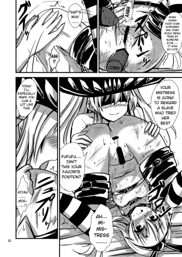 [Aikawa Ryou] Kuubo Wo-Kyuu-chan no Shimakaze Yuri Dorei Choukyou~Senkan Re-Kyuu no Shucchou SM Choukyou Hen~|Standard Carrier Wo-Class Shimakaze's Yuri Slave Training ~Battleship Re-class Official SM Training~ Fhentai - Page 23