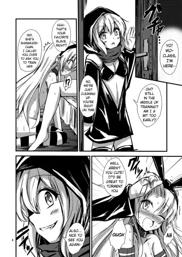 [Aikawa Ryou] Kuubo Wo-Kyuu-chan no Shimakaze Yuri Dorei Choukyou~Senkan Re-Kyuu no Shucchou SM Choukyou Hen~|Standard Carrier Wo-Class Shimakaze's Yuri Slave Training ~Battleship Re-class Official SM Training~ Fhentai - Page 5