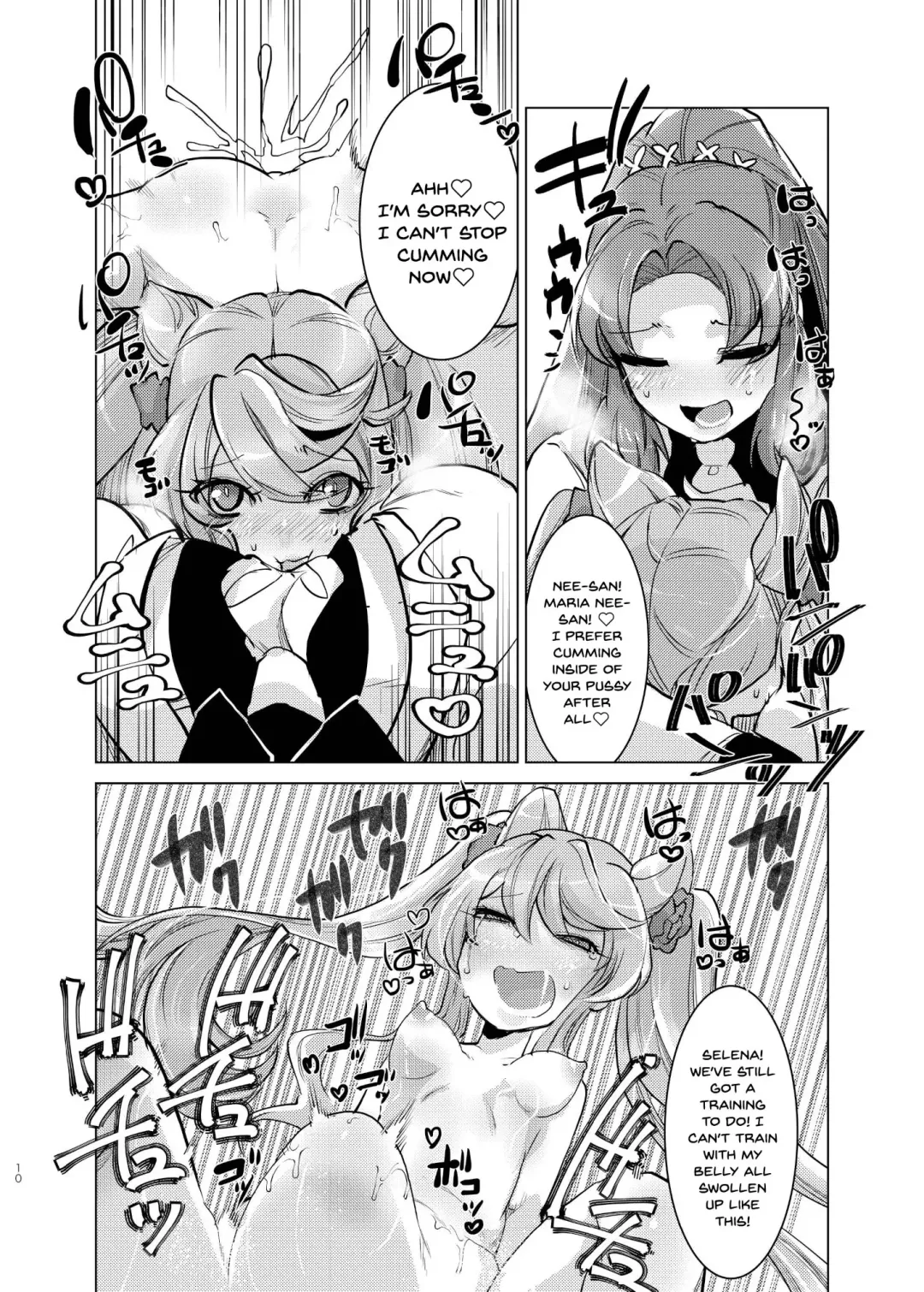 [Oi Shibako] Okkii Serena ga Futanari de Chicchai Maria o Harabote sasechau Shimai Ai | Serena's So Big She Makes Little Maria Look Pregnant When These Two Sisters Make Love Fhentai - Page 9