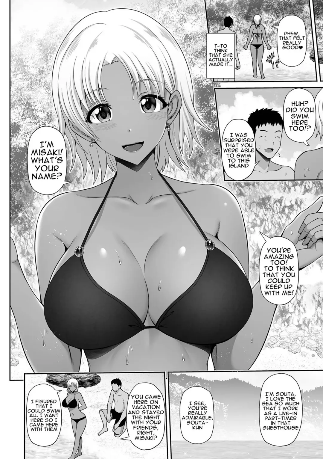 [Toba Yuga] Kuro Gyaru Chanto Natsu Umi Love | Summer Love With a Dark Skinned Gal Fhentai - Page 2
