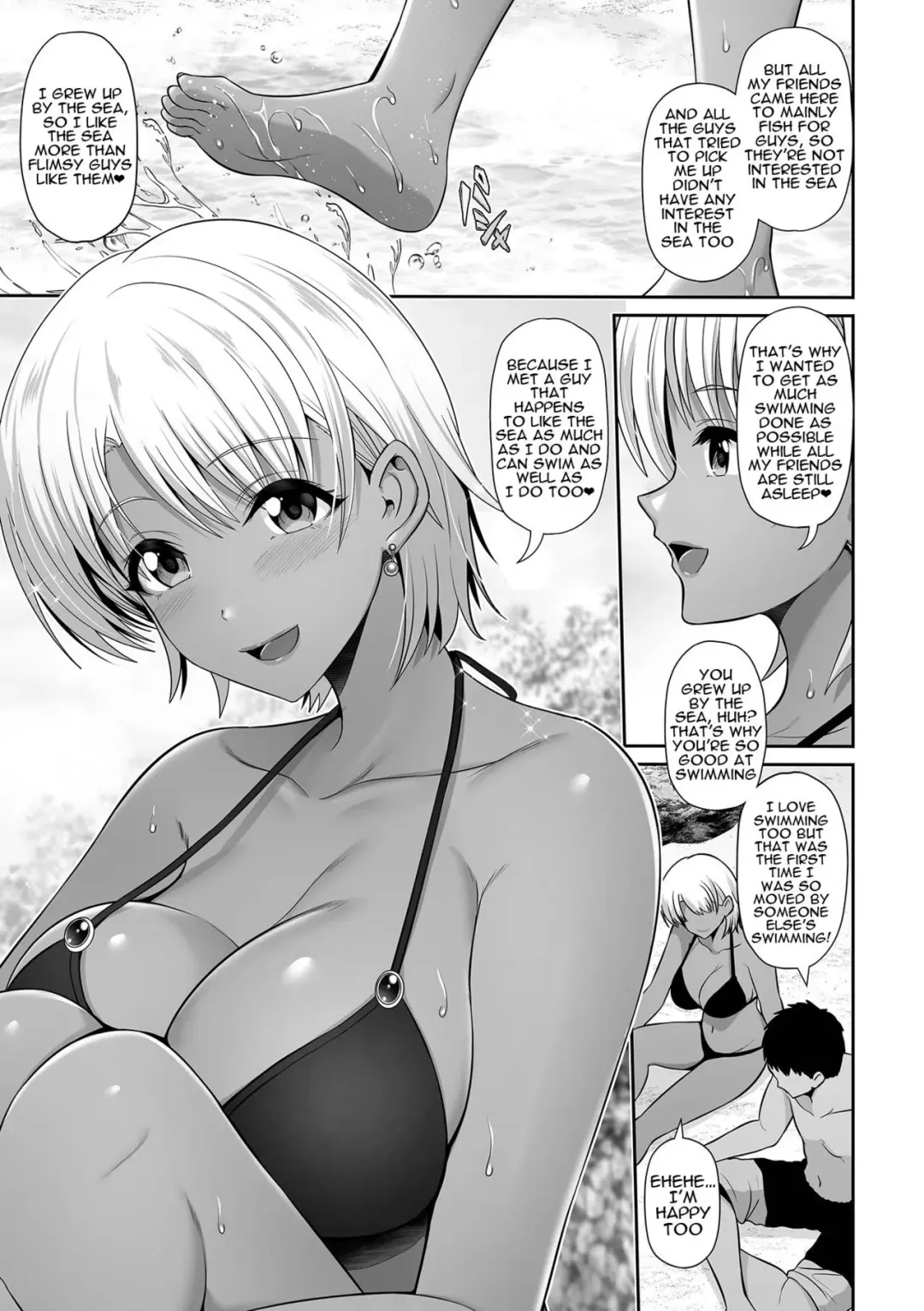 [Toba Yuga] Kuro Gyaru Chanto Natsu Umi Love | Summer Love With a Dark Skinned Gal Fhentai - Page 3