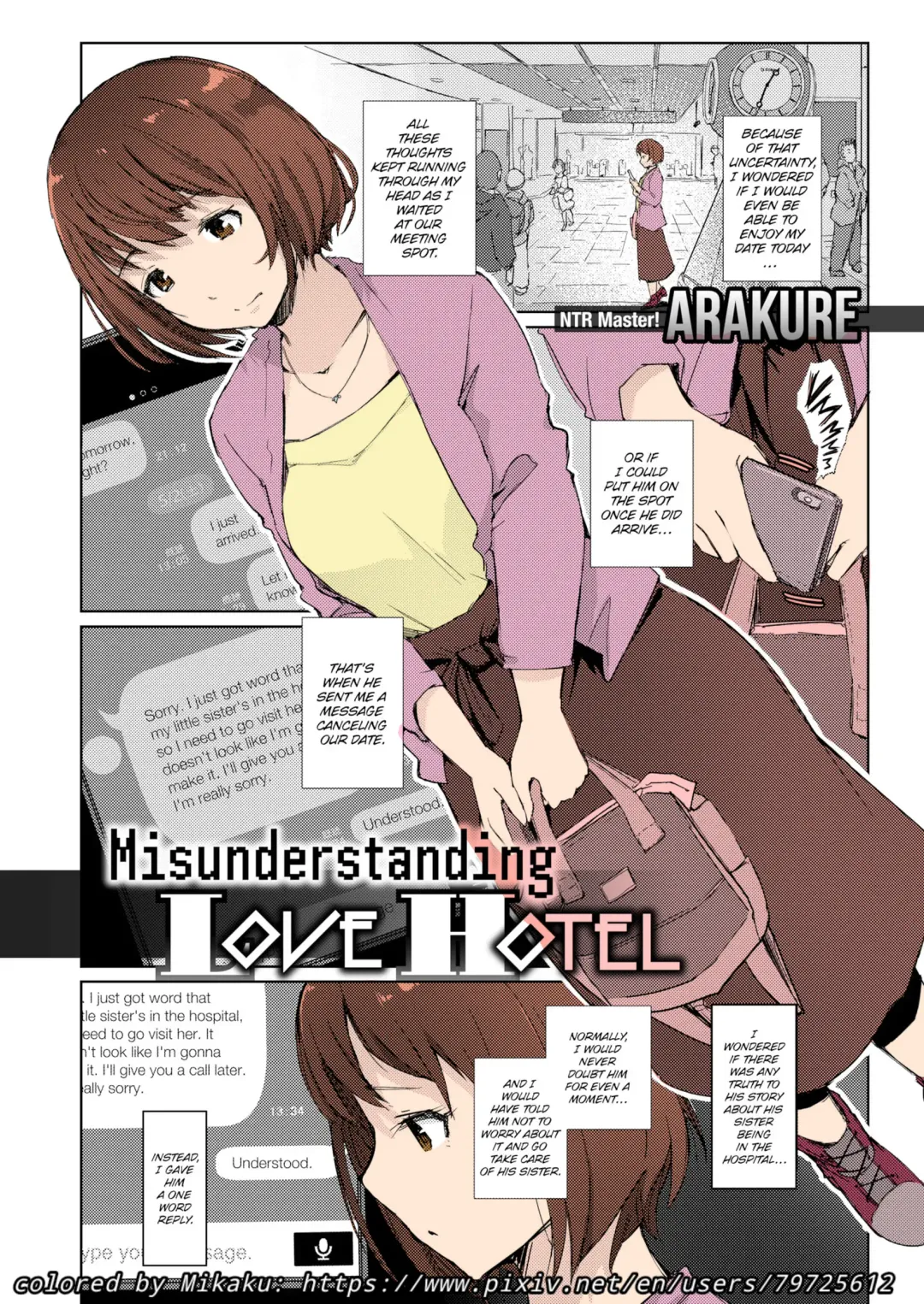 [Arakure - Syukurin] Misunderstanding Love Hotel Netorare [Arakure] & Kimi no na wa: After Story - Mitsuha ~Netorare~ Fhentai - Page 1
