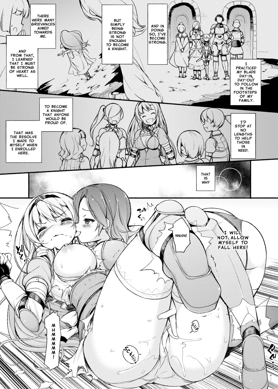 [Motomushi] Onna Kishi Sei Ruruna ~Kishi Mahou Gakuen Intan~ | Maiden Knight Lilouna ~The Degenerate Knight-Mage Academy Feud~ Fhentai - Page 18