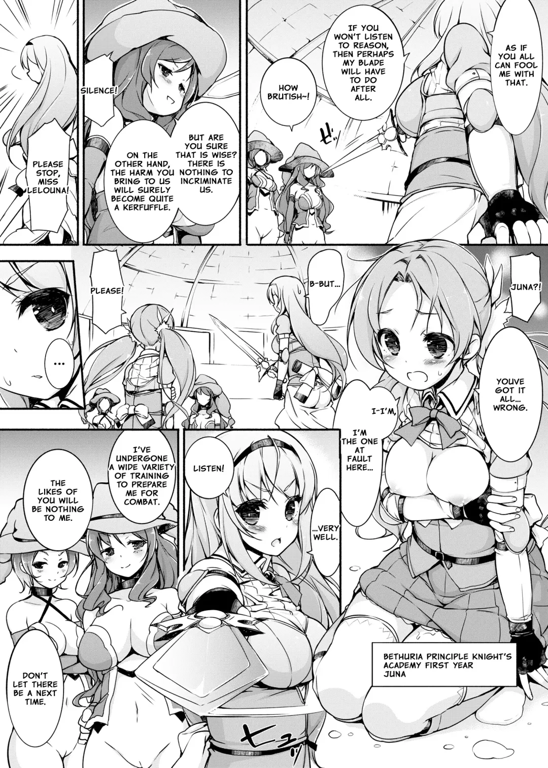 [Motomushi] Onna Kishi Sei Ruruna ~Kishi Mahou Gakuen Intan~ | Maiden Knight Lilouna ~The Degenerate Knight-Mage Academy Feud~ Fhentai - Page 4