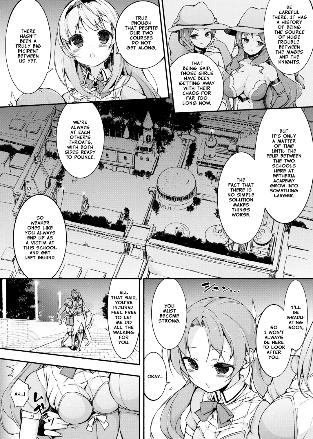 [Motomushi] Onna Kishi Sei Ruruna ~Kishi Mahou Gakuen Intan~ | Maiden Knight Lilouna ~The Degenerate Knight-Mage Academy Feud~ Fhentai - Page 6