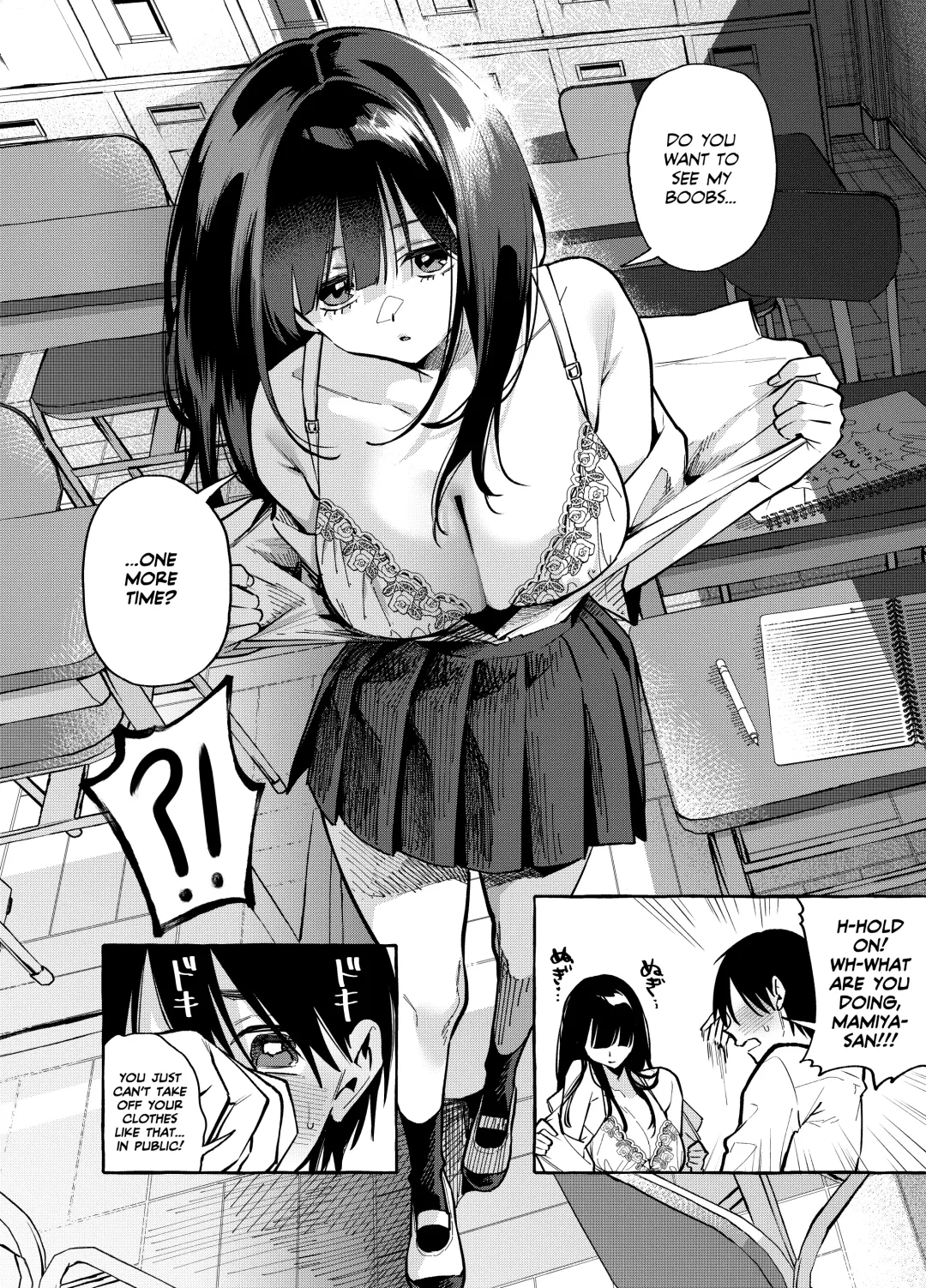 [Karasuma Yayoi - Yamagara Tasuku] Tonari no Seki no Mamiya-san - Mamiya shows off her boobs. Fhentai - Page 13