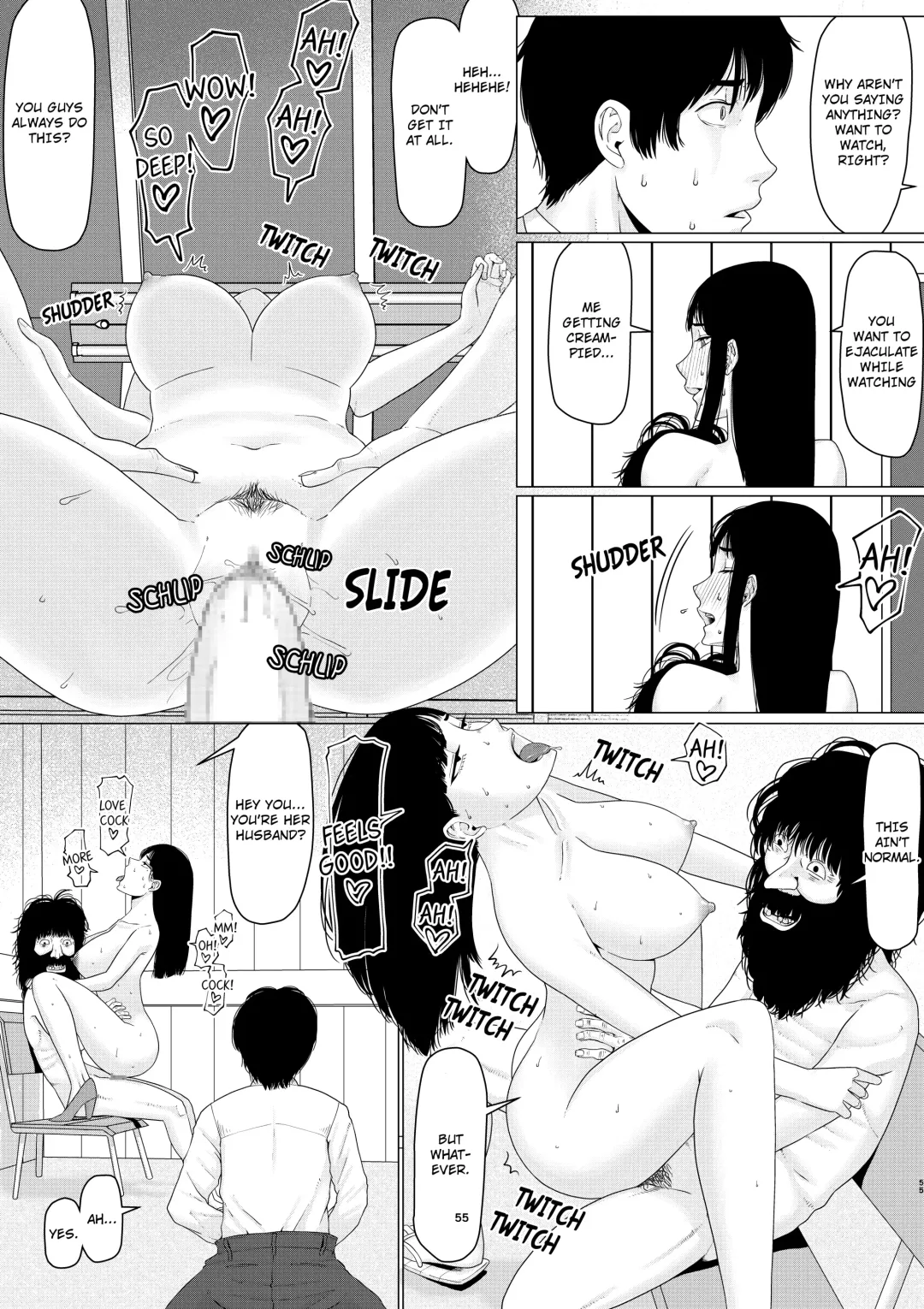 [Jigoku No Nyanko] Chieri-san wa Makerarenai! 3 -Otto Kounin de Dare no Seishi demo Jusei suru Hentai Benki Zuma- Dai 1-kan | Chieri-san Never Gives Up! 3 Perverted toilet wife who fertilizes anyone's sperm with her husband's approval Fhentai - Page 55