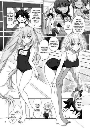 [Mori Marimo] Jeanne & Marie Sukumizu H Shimakuru Hon | A Book About Jeanne's & Maries's School Swimsuits Fhentai - Page 5