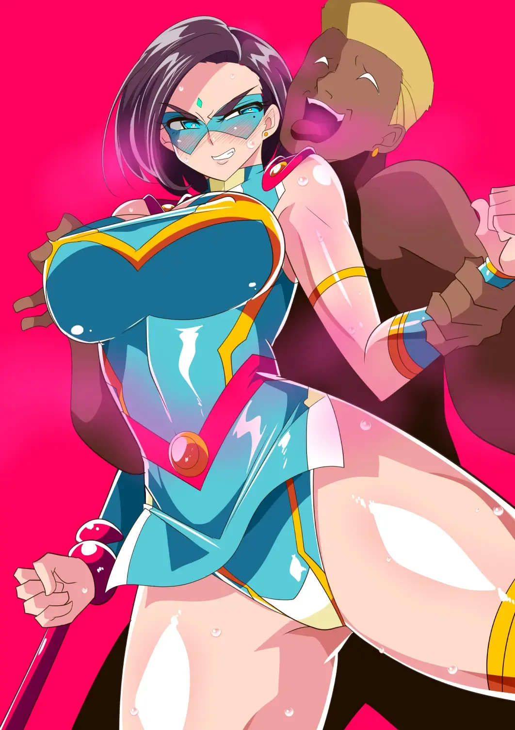 Hitozuma Choujin Mighty Madam! VS Saiin Yarichin Kaijin Zenpen Fhentai - Page 2