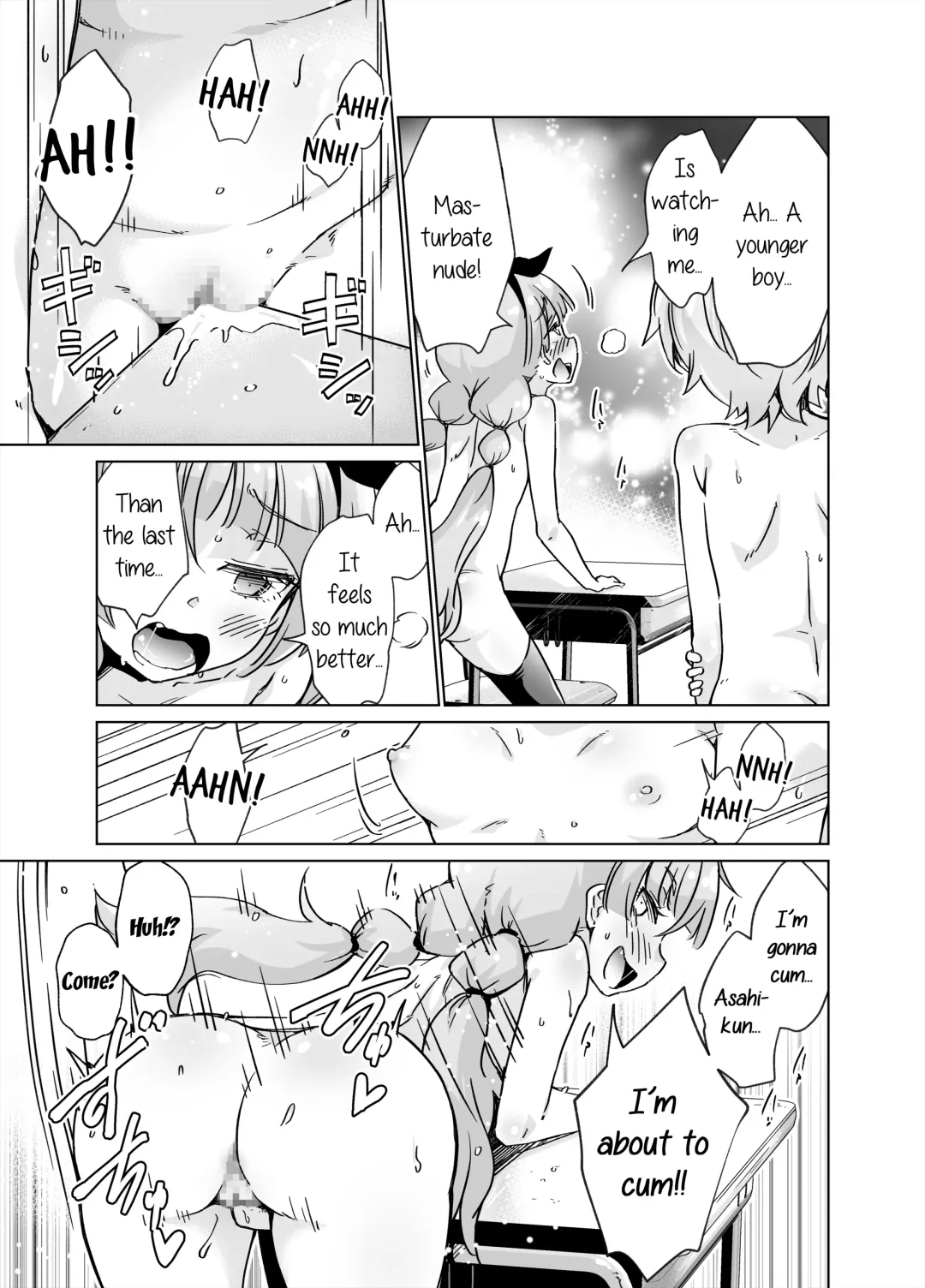 Kyoushitsu de Zenra Kado Ona ni Hamacchaimashita!! | I Fucking LOVE Fully-Nude Desk-Diddling! Fhentai - Page 20