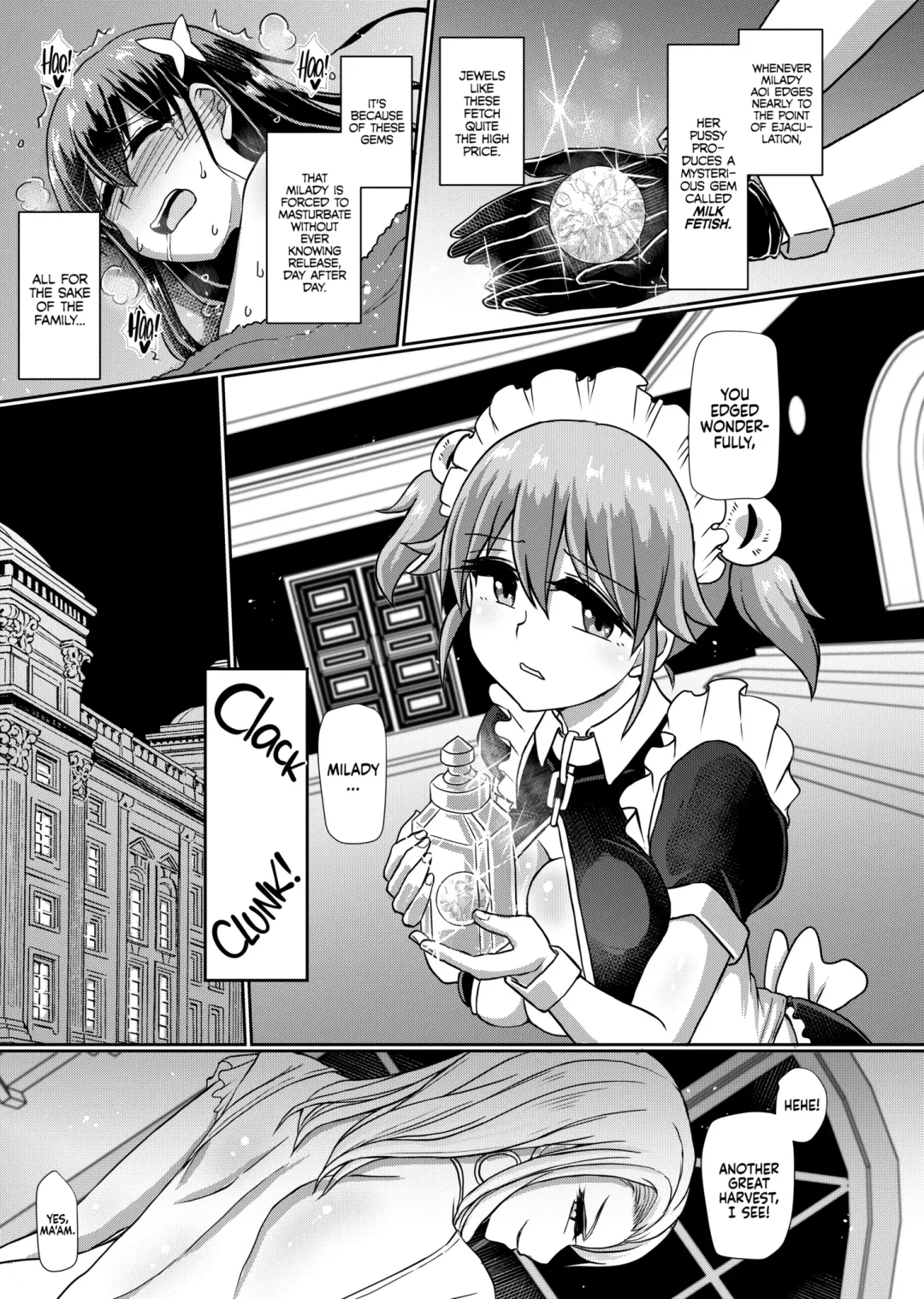 [Hakaba Yodomu] Milk Fetish Futanari Ojou-sama no Ikenai Sundome Onanie | Milk Fetish: Milady's Endless Edging Masturbation (decensored) Fhentai - Page 17