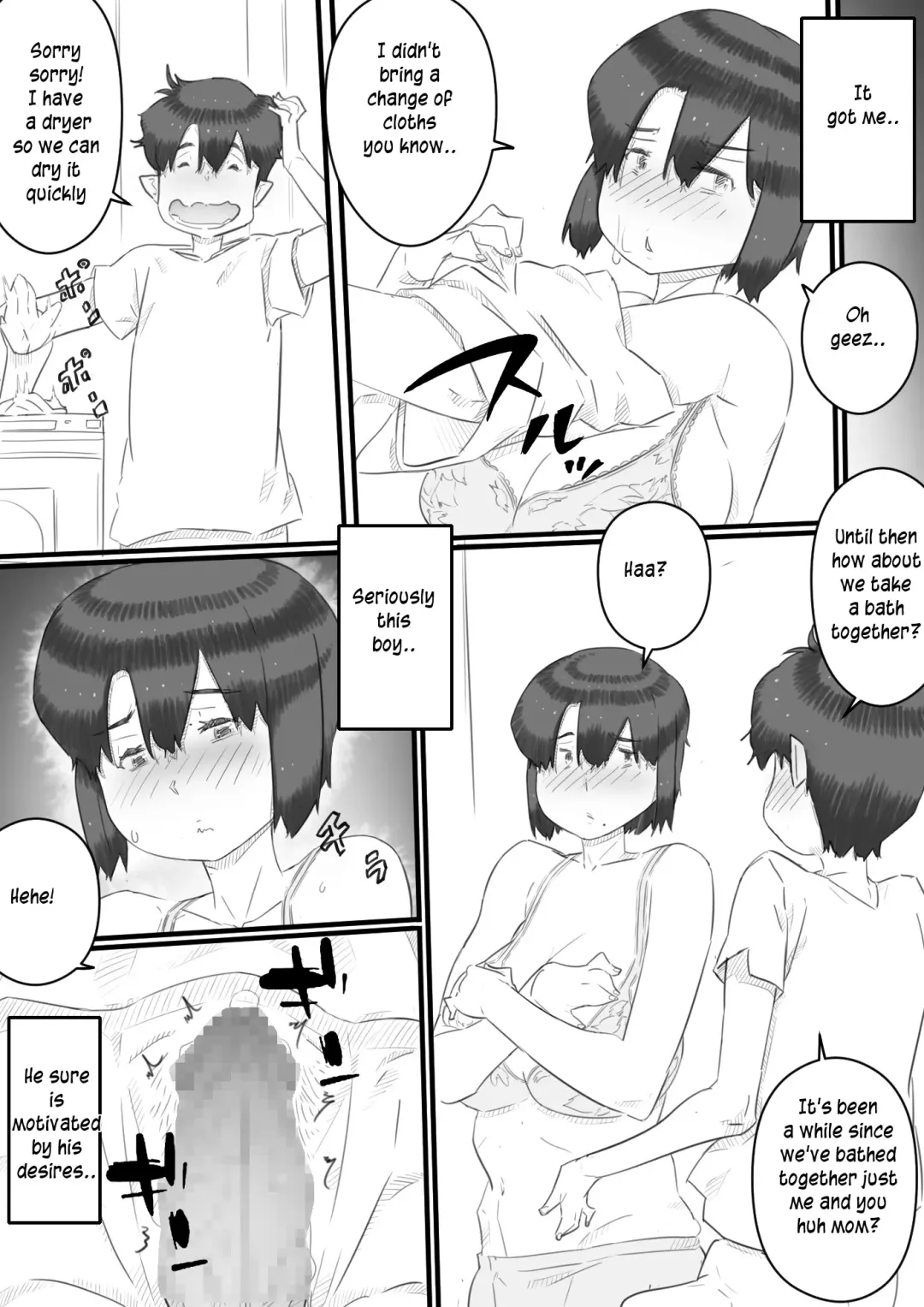 [Hirekatsu] Hitorigurashi no Musuko no Heya de | Staying over at my son's apartment Fhentai - Page 12
